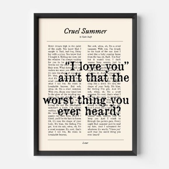 Cruel Summer Album Print - Picture 1 of 3